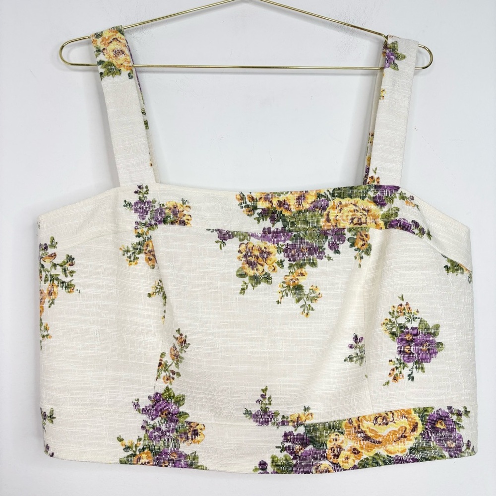 Sezane Jenson Trousers and Hermance Top Ella Purple Floral Size 14 Size 46 SET - Picture 3 of 16